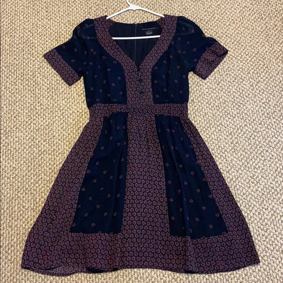 French connection navy blue floral dress - Picture 1 of 4